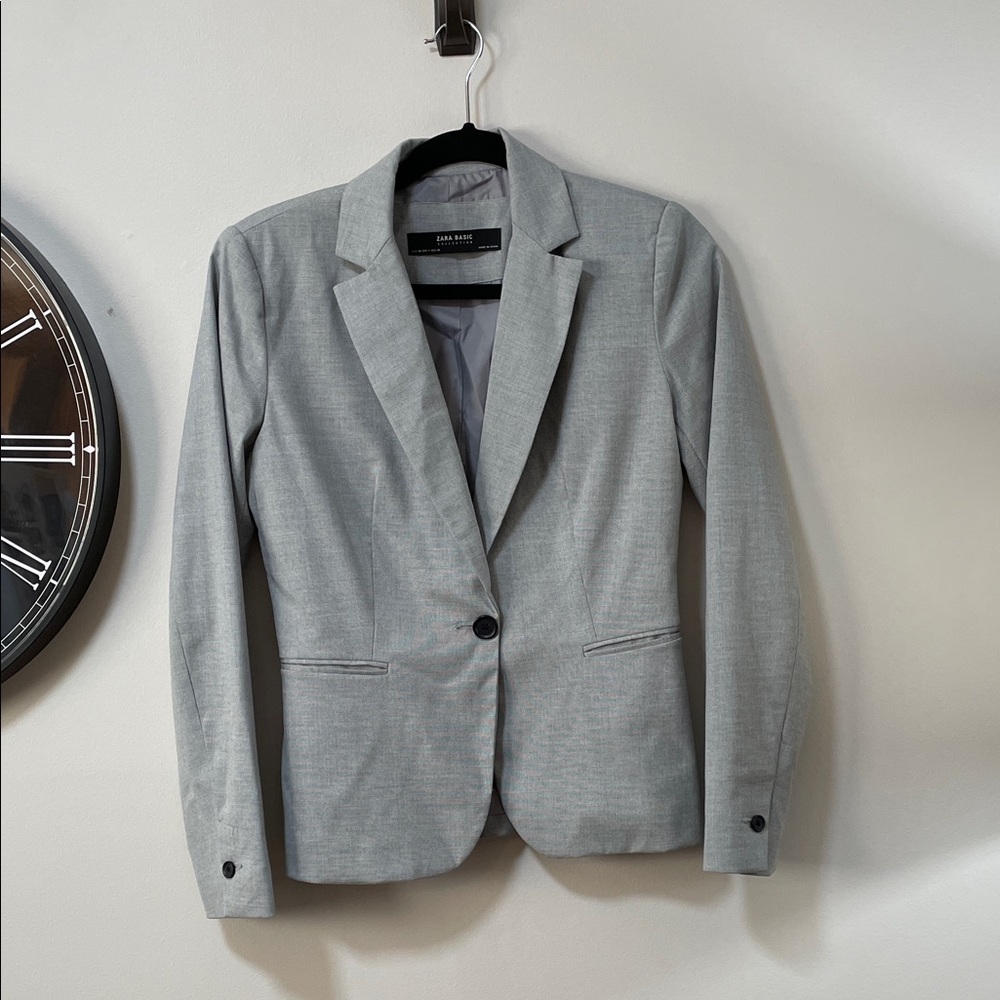 Zara Basic Light Gray Blazer As is